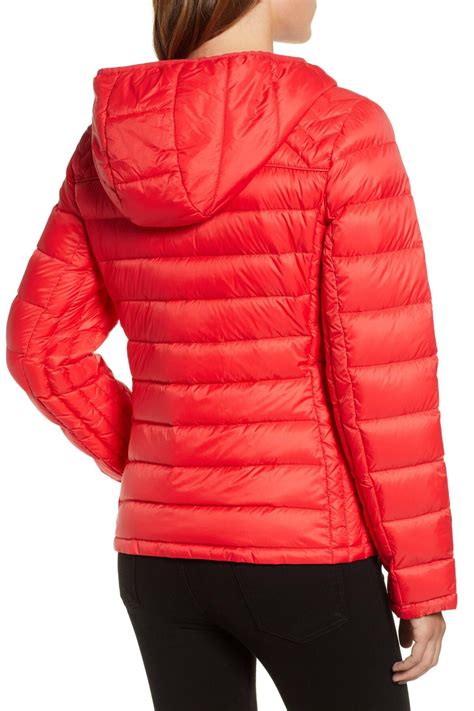 nordstrom rack michael kors red coats|Michael Kors hooded jacket.